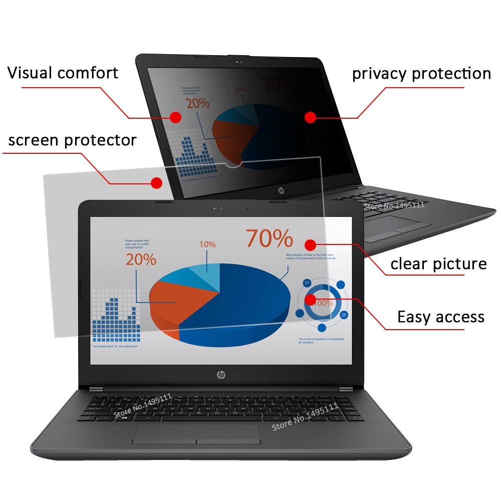 14 inch (310mm*174mm) Privacy Filter For 16:9 Laptop Notebook Anti-glare Screen protector Protective film