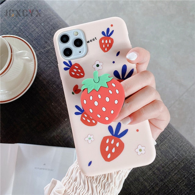 3D Luxury Cute Cartoon Soft Silicone Phone Case for iPhone (Multiple Options Available)