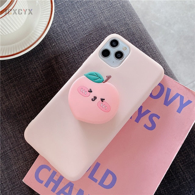 3D Luxury Cute Cartoon Soft Silicone Phone Case for iPhone (Multiple Options Available)