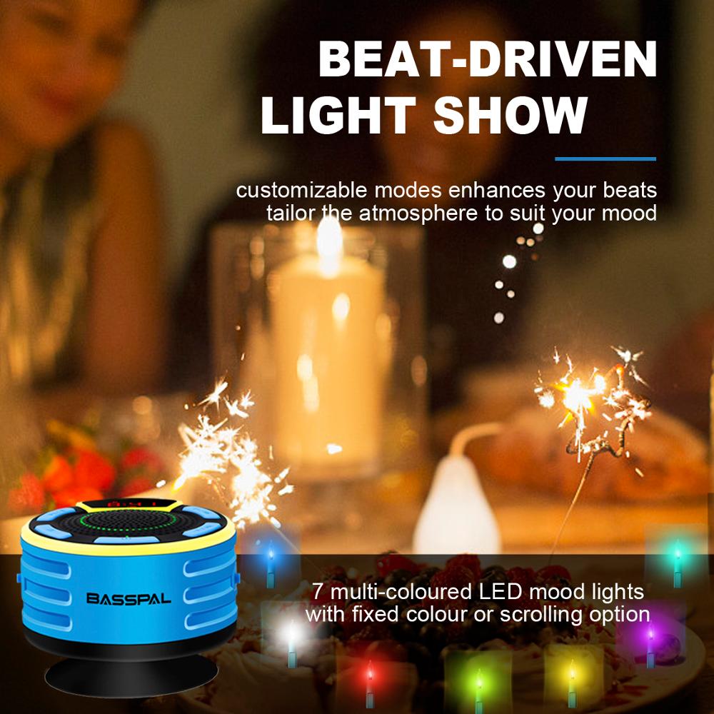 TWS Bluetooth Waterproof Speaker with Suction Cup