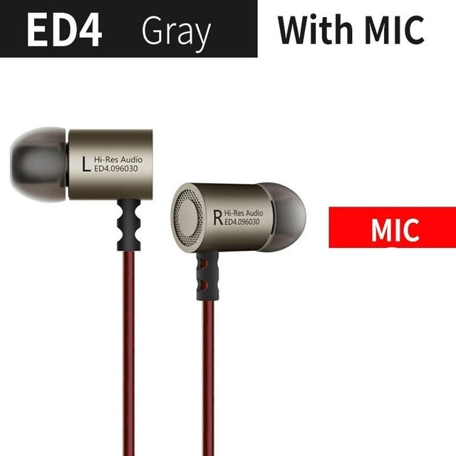 Metal Stereo Earphone with Noise Isolating Feature