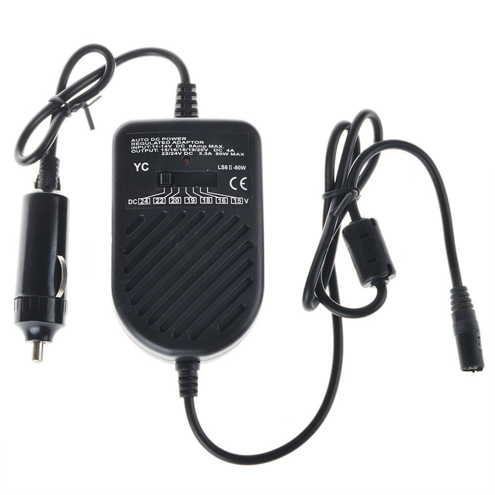 Universal 80W DC USB Port LED Auto Car Charger for Laptop