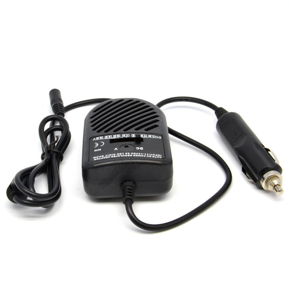 Universal 80W DC USB Port LED Auto Car Charger for Laptop