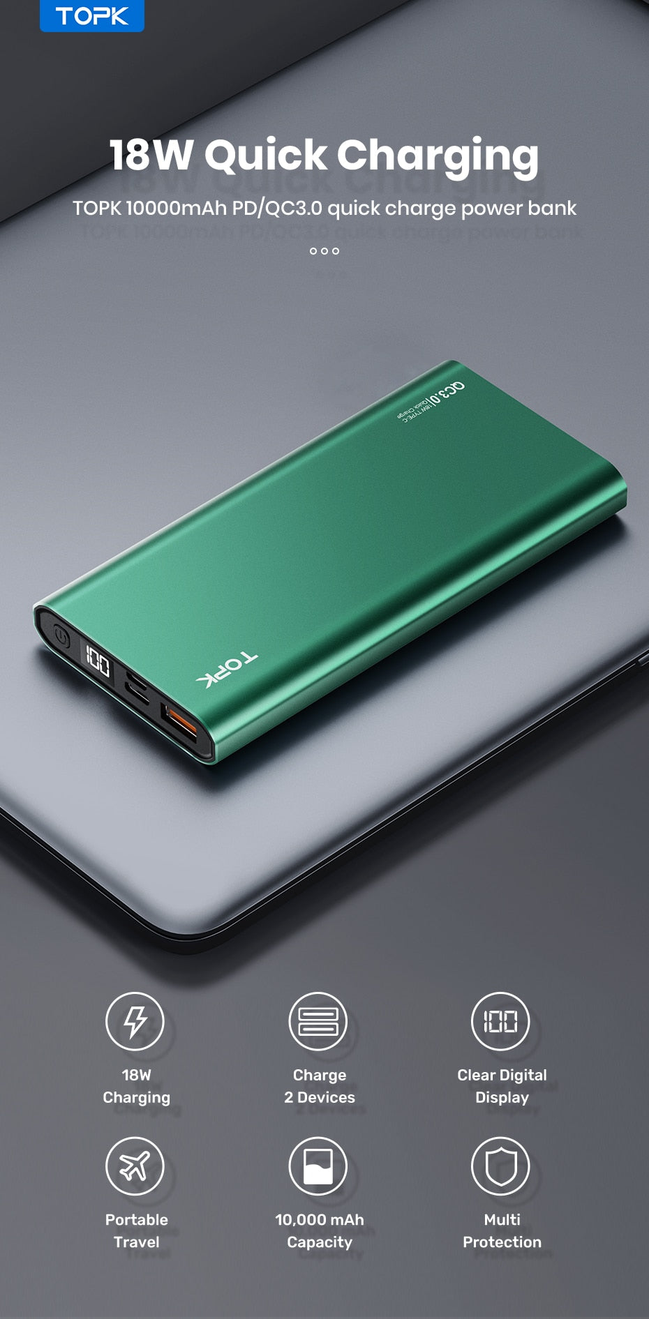 20000mAh Portable Charging Power Bank