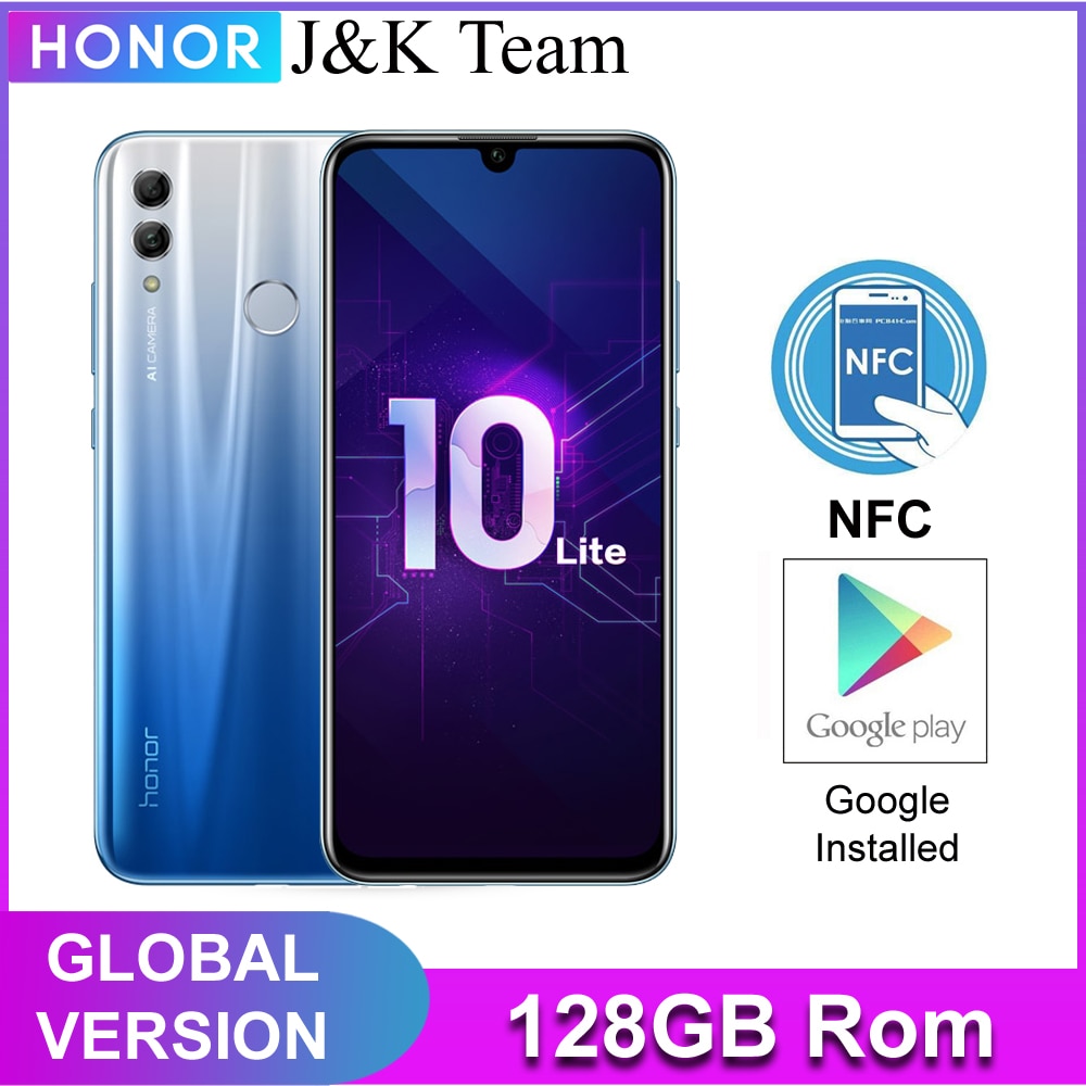 HONOR 10 Lite Smartphone ,3GB Ram 128GB Rom, Dual Sim Card,Mobile Phone with NFC,Support Google Play,Dual Rear Camera