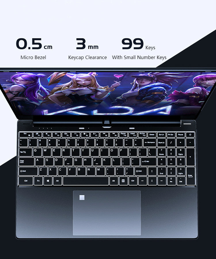 Intel Core I5-5257U 15.6 Inch 8G RAM 128G/256G SSD Metal Laptop Portable Business Office PC Computer New Gaming Netbook Students