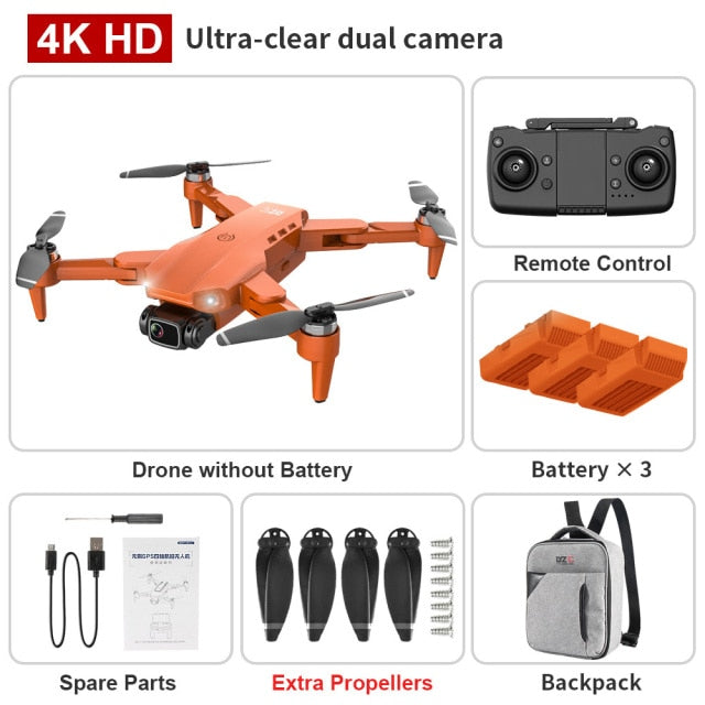 Foldable GPS Drone with 4K Dual HD Camera