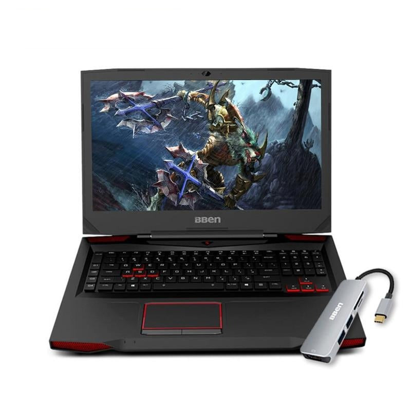 Bben Gaming Laptops 17.3" RGB mechanical backlit keyboard Pro Win10 NVIDIA GTX1060 Intel i7 7700HQ 32GB+512GB SSD+2TB HDD disk